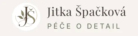 Detail skutečného monogramu a logotypu Jitka Špačková — Péče o detail